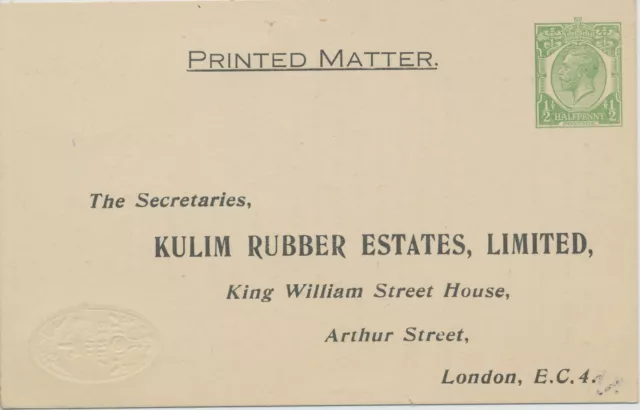 GB 1933, superb unused stamped to order postal stationery postcard King George V