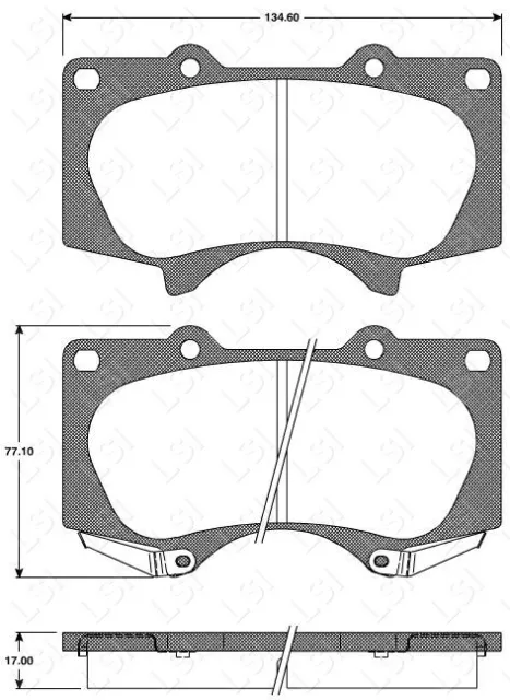 Full Set Front Rear Brake Pad Disc Rotor for Mitsubishi Pajero NS NT NW NX 06-15 3