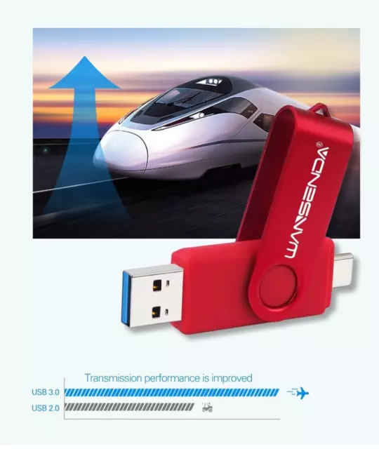 Mini clé USB 3.0 haute vitesse, clé USB Cle, clé USB TYPE-C