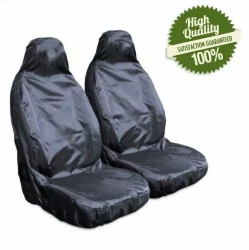 TOYOTA HILUX INVINCIBLE - Heavy Duty Black Waterproof Car Seat Covers Front Pair