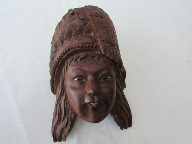 c1900 POUPEE ANCIENNE **ROI**TETE EN BOIS SCULTPEE WOOD HEAD KING DOLL