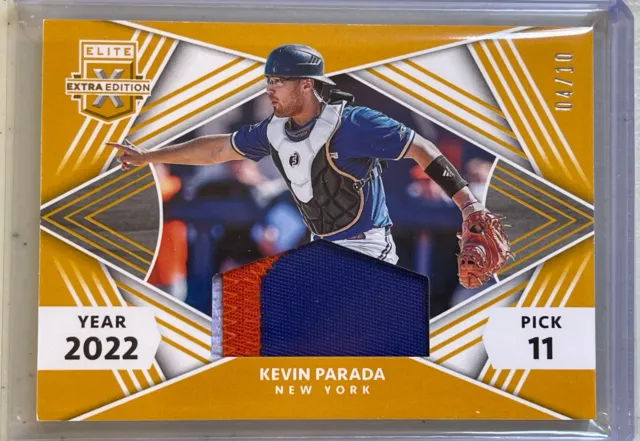 2022 Elite Extra Edition Kevin Parada Relic GOLD 4/10 FRM-KP First Round Pick