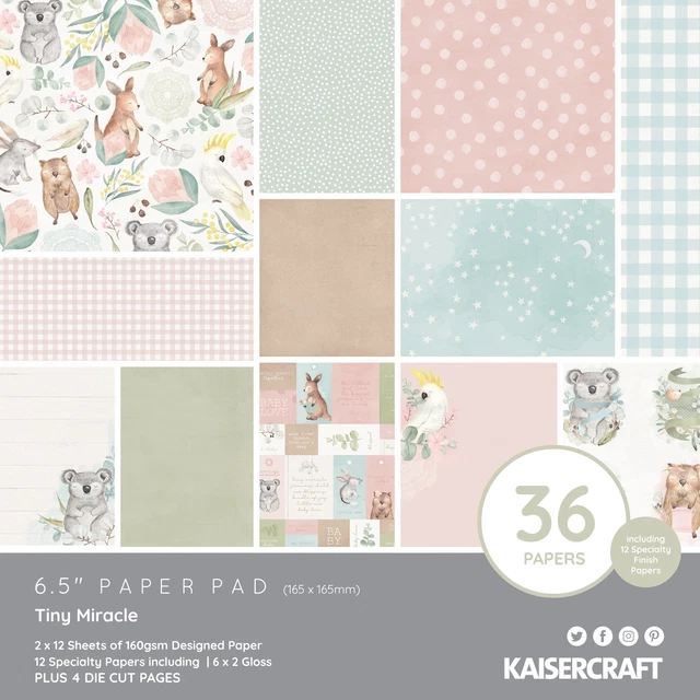 Almohadilla de papel Kaisercraft 6,5"X6,5"" 40/paquete-pequeño milagro -PP1100