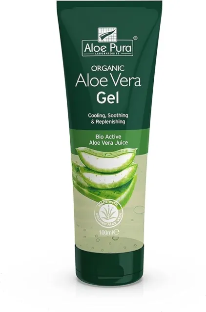 1 Pack of Aloe Pura Skin Treatment - Aloe Vera Organic Gel - 100ml Free Shipping