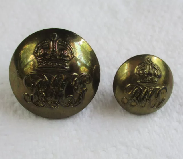 2x British Army:"ROYAL HORSE GUARDS BRASS BUTTONS" (24mm-17mm, WW1-WW2 Period)