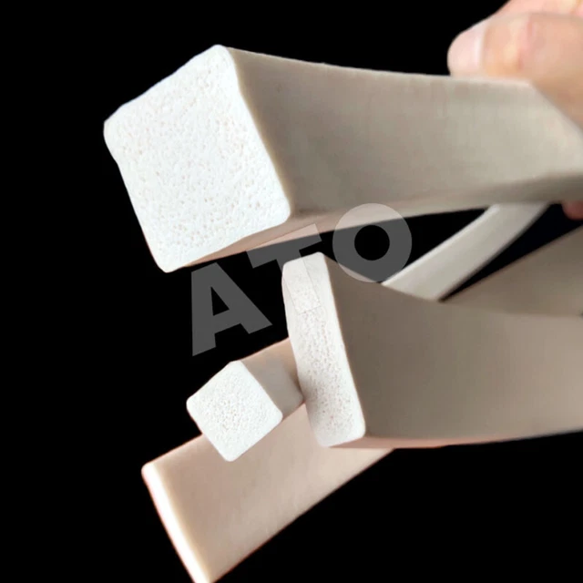 SILICONE FOAM SQUARE Sponge Strip White High Temperature Resistant 2x10