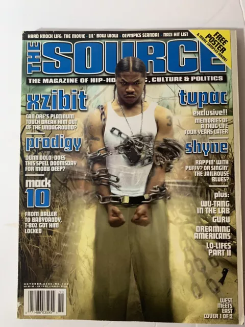 The Source Magazine October 2000 Issue 133 Xzibit Prodigy Mack 10 Tupac 2pac