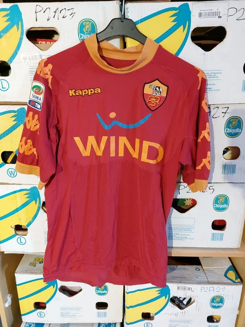 Maillot De Football Vintage AS Roma De Rossi 2008-2009 Kappa - Taille XXL, Troisième Maillot Noir, Occasion