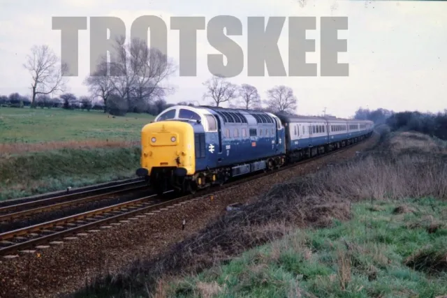 35mm Slide BR British Rail Diesel Loco Class 55 Deltic 55015 Barnby Bridge 1980