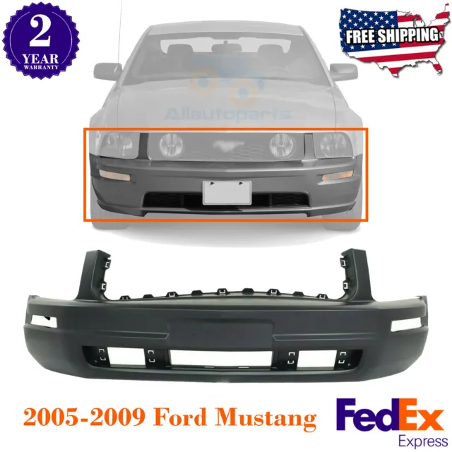 Front Bumper Cover Primed For 2005-2009 Ford Mustang Base V6