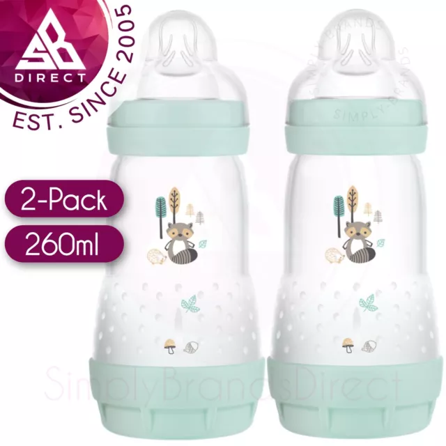 MAM Einfach Start Anti Kolik Flasche │ Mit Langsam Fluss Nuckel │ Bpa Gratis│