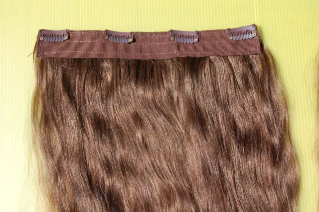 Cheveux Extension Bande De 20 Cm. Avec Triple Couture Et Clip Humain Course