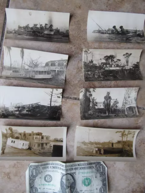 7 Rare Antique Photos,  1915 Damage, Miami Florida Hurricane, Shipwreck Disaster
