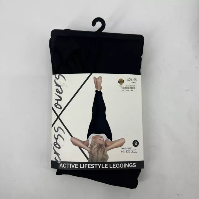 Fitkicks Leggings Womens S Small Black Athletic Stretchy Active Lifestyle 2