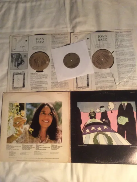 Joan Baez Set Of 12” Vinyl LP 12” & 7" 45 Blessed Are 1971 Vanguard 22 Best Hits