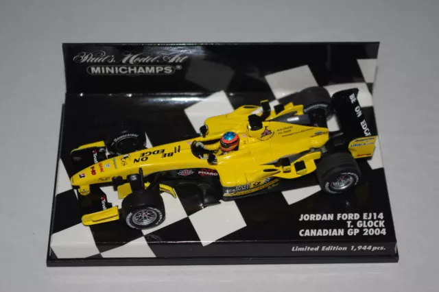 Minichamps F1 1/43 Jordan Ford EJ14 TIMO GLOCK CANADIAN GP 2004 Limited Edition