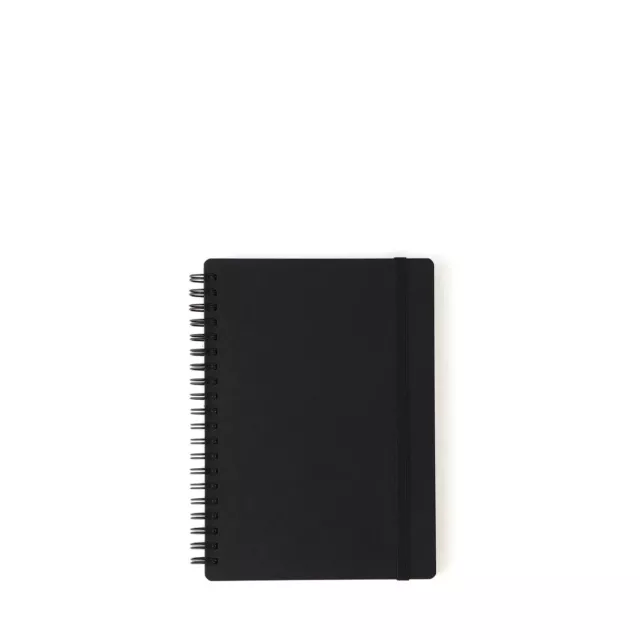 MUJI High-quality paper Double ring notebook with rubber clasp B6 80 sheets