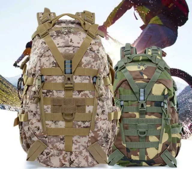 25L Military Molle Tactical Backpack Rucksack Bag Travel Hiking Outdoor Camping