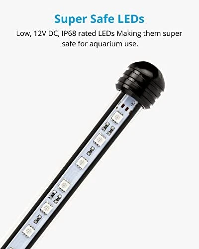 NICREW Submersible Aquarium Light, Underwater RGB Multicolor LED, 7 Inches, 18cm