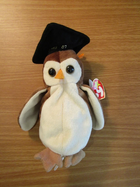 Wise the Owl Graduation Class of 1998 TY Beanie Baby Plush Stuffed Animal