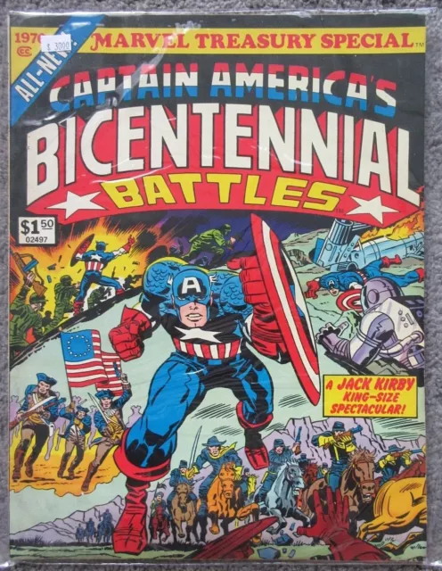 VTG 1976 MARVEL TREASURY SPECIAL CAPTAIN AMERICAs BICENTENNIAL BATTLES COMIC NM