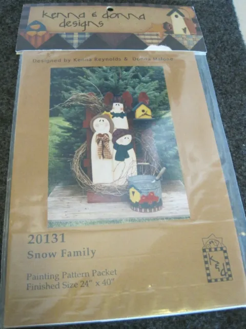 Paquete de Pintura FAMILIA DE NIEVE Patrón de Invierno Kenna y Mujer Diseños SELLADO De Colección