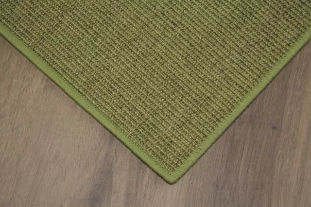 Sisal Teppich umkettelt grün meliert 100% Sisal gekettelt verschiedene Größen