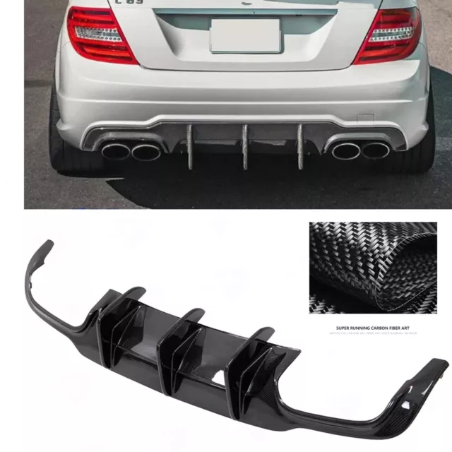  Carbon Fiber High Kick V Style Trunk Spoiler Wing Compatible  for 2008-14 Mercedes Benz W204 C250 C300 C63 4 DR Sedan : Automotive