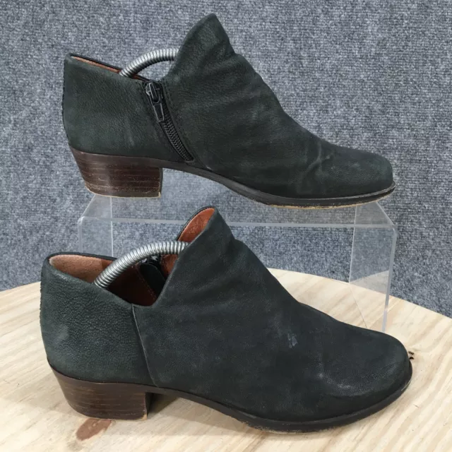 LUCKY BRAND BOOTS Womens 6 M Brixlee Ankle Booties Black Leather