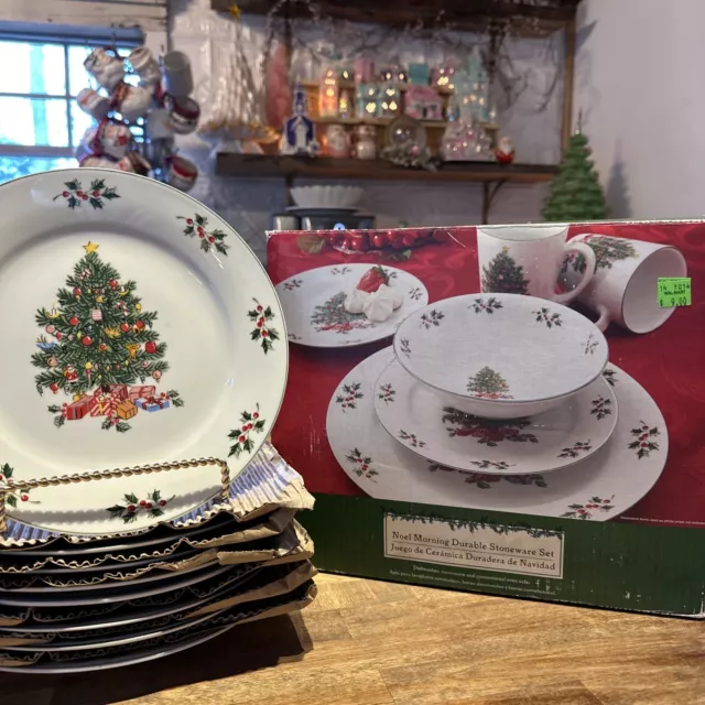 GIBSON NOEL MORNING Christmas Tree Dinnerware Dishes ** 1 Place Setting **  $16.99 - PicClick