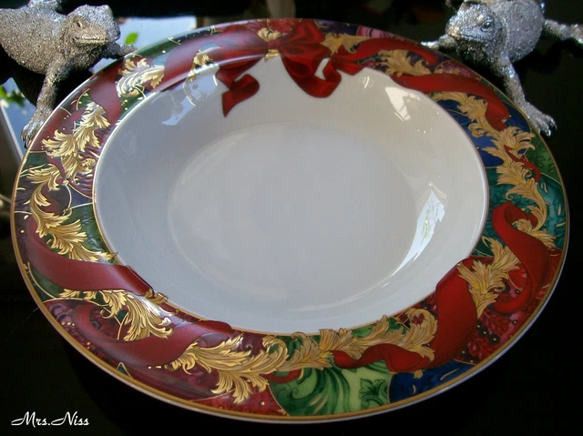 Rosenthal Versace Christmas Reflections of Holidays 2 x Suppenteller 22 cm *NEU*