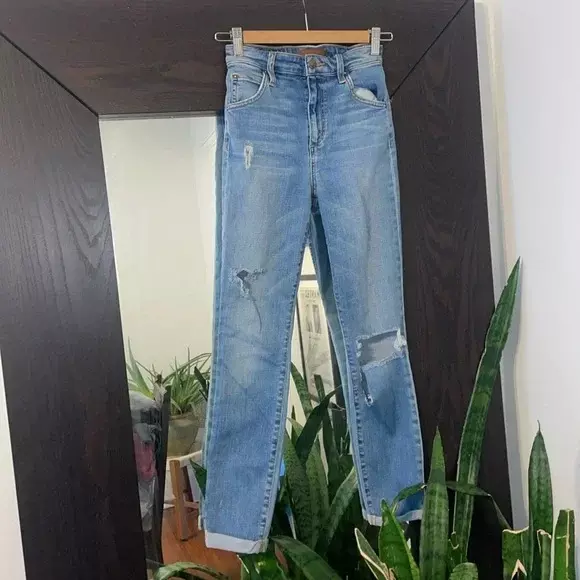 Joes Jeans | The Bella 11" High Rise Skinny Crop Denim Jean Blue size 24