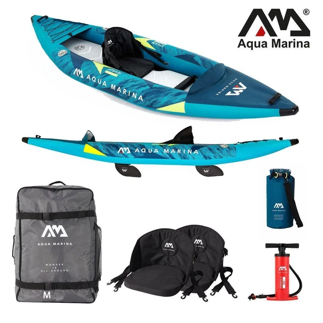 Kayak Gonflable Aqua Marina Laxo 380cm - 3 Places - Set Complet Pour Tours
