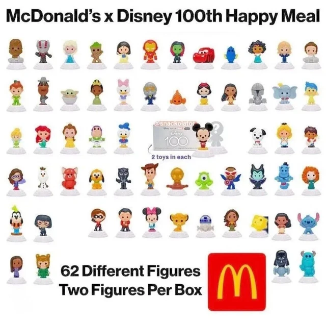 2023 MCDONALDS DISNEY 100th Happy Meal toys Black Panther and Valentino