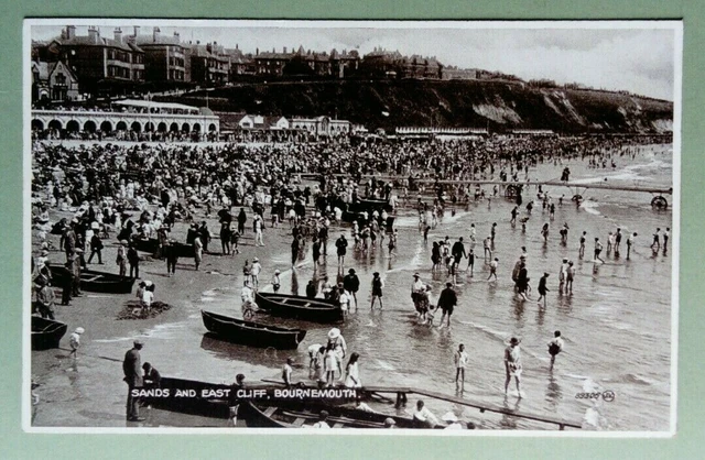 Postcard c1923 Sands,East Cliff,Bournemouth.Hampshire. Valentine's 89305