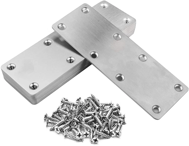 10 Pack Flat Mending Plate 201 Stainless Steel Straight Steel Brace, 5 ½× 2 Inc