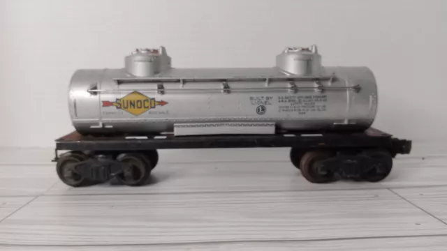 Lionel Sunoco Two-Dome Tanker Car #6465 - For Restore & Repair (Missing Coupler)