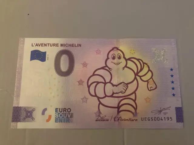 Billet Touristique 0 Euro Zéro Euro L’aventure Michelin 2023