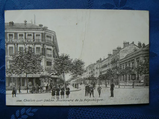 CPA 71 CHALON-SUR-SAÔNE BOULEVARD DE LA REPUBLIQUE écrite en 1916