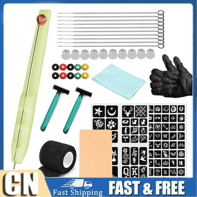 Kit de bolígrafo de tatuaje Hand Poke and Stick herramienta limpia y segura para artista del tatuaje