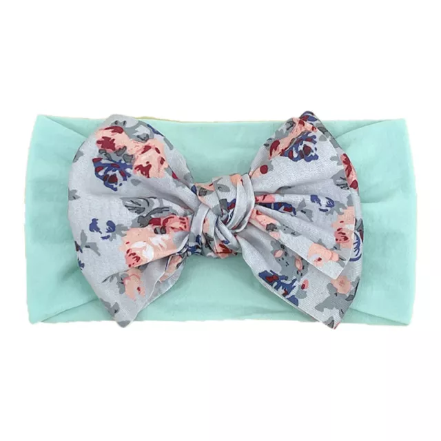 Infant Headband Wide Brim Floral Printing Fine Workmanship Toddlers Girls Bow