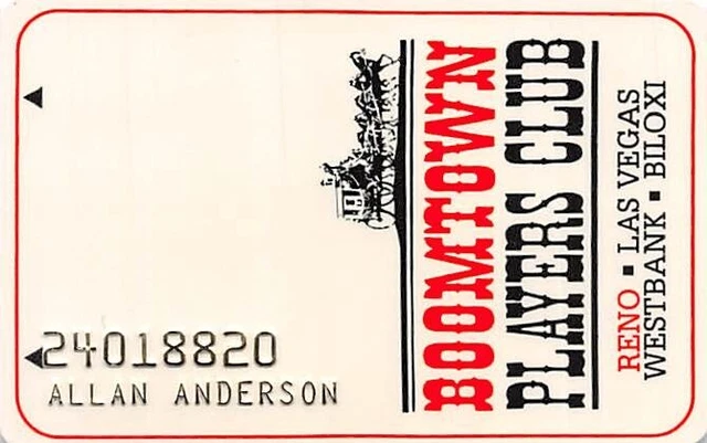 Boomtown Casino - Las Vegas, NV - RARE 1st Issue Slot Card