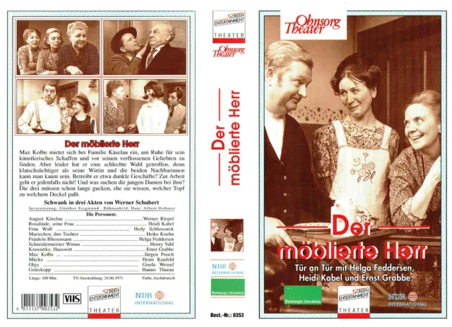 (VHS) Ohnsorg Theater: Der möblierte Herr - Werner Riepel, Heidi Kabel, H.Vahl