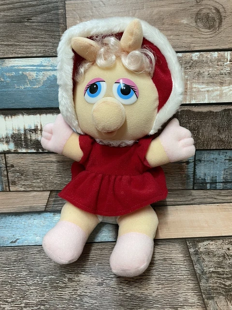 Miss Piggy Vintage 1987 Baby Christmas Plush Doll Ms. Claus Vintage Muppets 