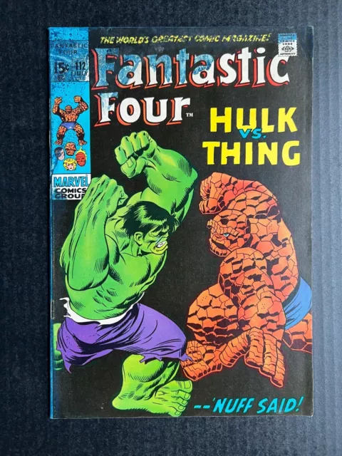 FANTASTIC FOUR #112 July 1971 Vintage Marvel Comics UNREAD Hulk Vs Thing II