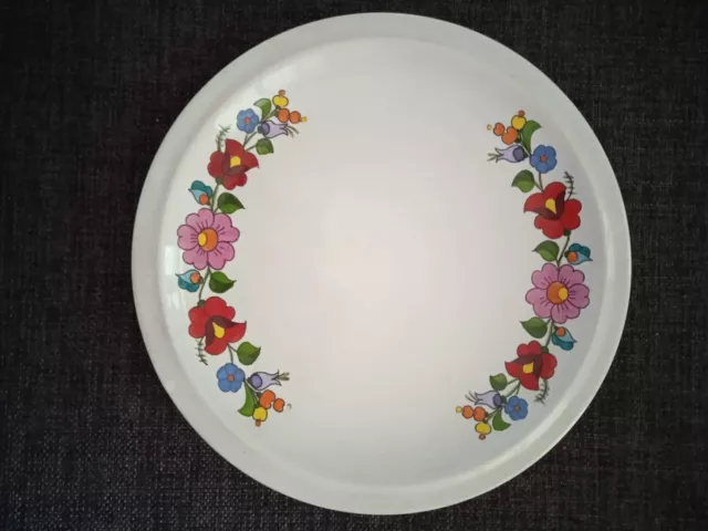 KALOCSA Hungary FLORAL Porcelain Hand Painted bowl ,PLATE 7"