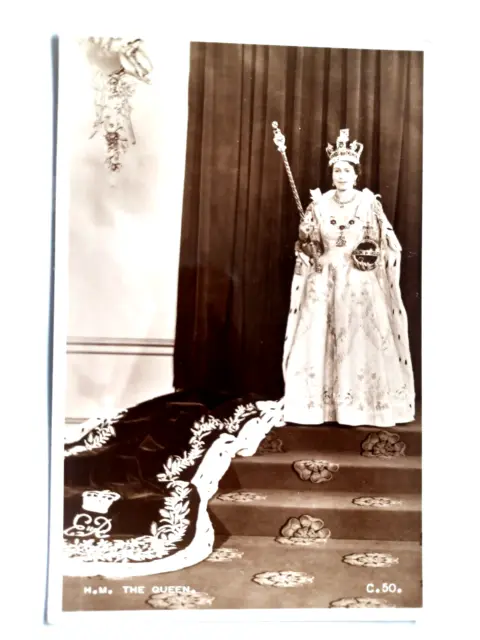 QUEEN ELIZABETH II Coronation 2nd June 1953 Vintage Royal Ceremony RP Postcard