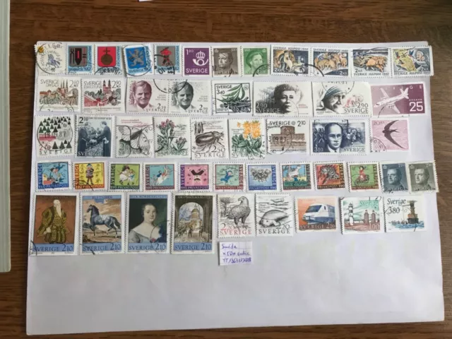 Suède, 50 timbres différents entre YT 1363 et 1518