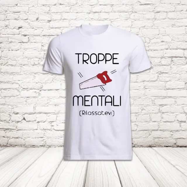 Maglietta Divertente T-shirt Tshirt Maglia Pippe Mentali Ironica da per Uomo lui