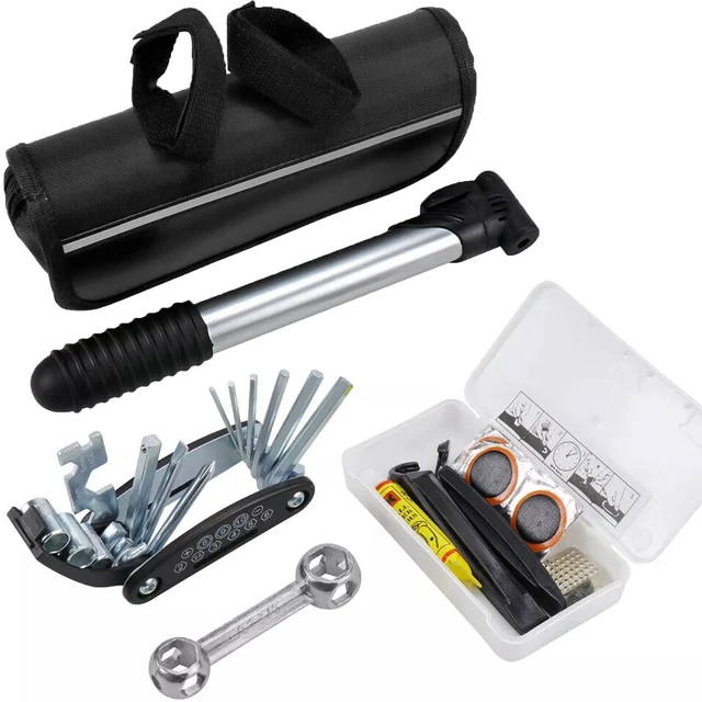 Kit Multi-outils De Vélo Crivit - Réparation De Pneus Avec 3m De Scotchlite Réfléchissant - Neuf